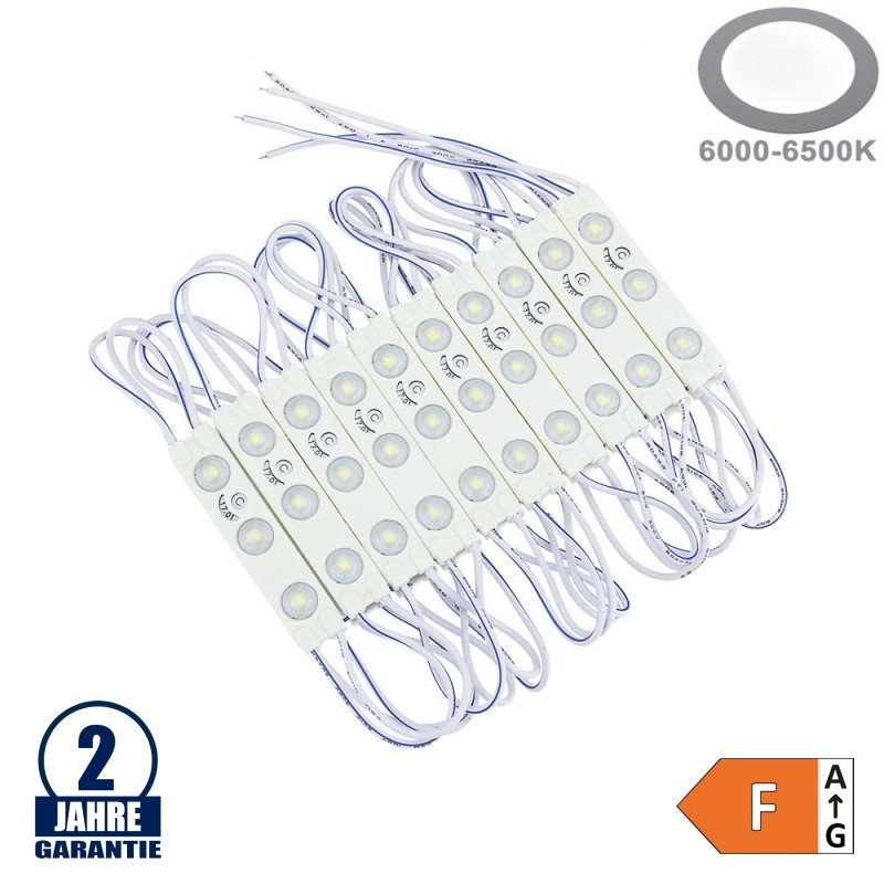 LED 12V SMD 3 2835 Modul 1W IP65 Kaltweiß SET 20Stk