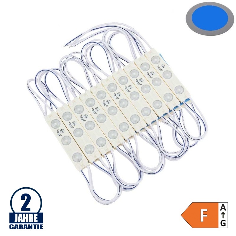 LED 12V SMD 3 2835 Modul 1W IP65 Blau SET 20Stk