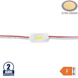 LED 12V SMD 3 3014 Modul 0,36W IP65 Warmweiß SET 20Stk