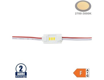 LED 12V SMD 3 3014 Modul 0,36W IP65 Warmweiß SET 20Stk