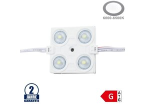 LED 12V SMD 4 2835 Modul 2,4W IP65 Kaltweiß SET 20Stk