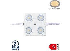 LED 12V SMD 4 2835 Modul 2,4W IP65 Warmweiß SET 20Stk