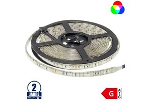 60SMD/m 14,4W/m 24V LED Streifen 5050 RGB Spritzwassergeschützt 5m Rolle