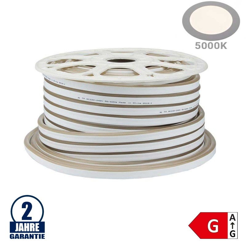 120SMD/m 8,5W 230V Led Flex-Neon Streifen Tageslicht 1m