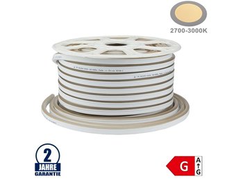 120SMD/m 8,5W 230V LED Flex-Neon Streifen Warmweiß 1m