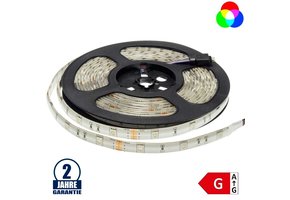 30SMD/m 7,2W/m 12V LED Streifen 5050 RGB Spritzwassergeschützt 5m Rolle