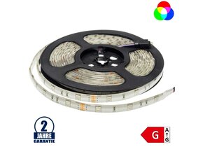 30SMD/m 7,2W/m 12V LED Streifen 5050 RGB Spritzwassergeschützt 5m Rolle