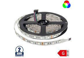 60SMD/m 14,4W/m 12V LED Streifen 5050 RGB 5m Rolle