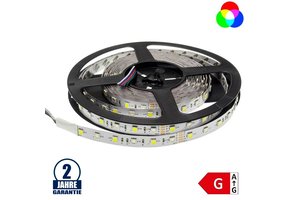 60SMD/m 14,4W/m 12V LED Streifen 5050 RGB mit Kaltweißen Dioden 5m Rolle