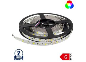 60SMD/m 14,4W/m 12V LED Streifen 5050 RGB mit Kaltweißen Dioden 5m Rolle