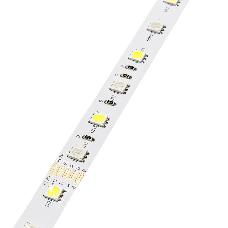 60SMD/m 14,4W/m 12V LED Streifen 5050 RGB mit Kaltweißen Dioden 5m Rolle