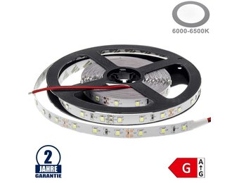 60SMD/m 4,8W/m 12V LED Streifen 3528 Kaltweiß 5m