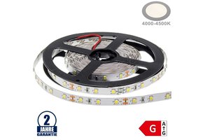 60SMD/m 4,8W/m 12V LED Streifen 2835 Neutralweiß 5m