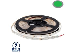60SMD/m 4,8W/m 12V LED Streifen 3528 Grün Spritzwassergeschützt 5m