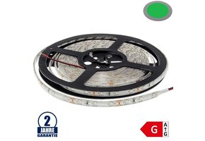 60SMD/m 4,8W/m 12VLED Streifen 3528 Grün Spritzwassergeschützt 5m