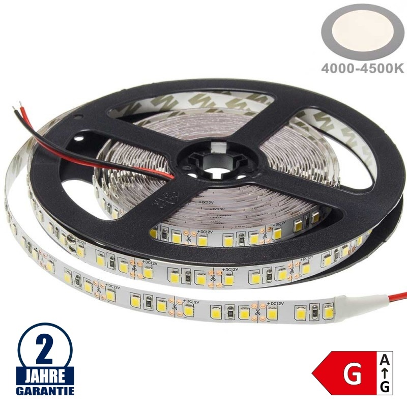 120SMD/m 9,6W/m 12V LED Streifen 3528 Neutralweiß 5m