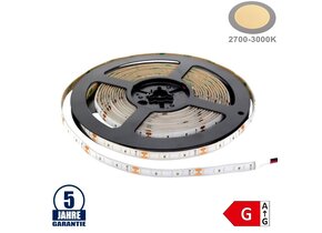 120SMD/m 9,6W/m 12V Professional LED Streifen 1808 Warmweiß Spritzwassergeschützt 5m
