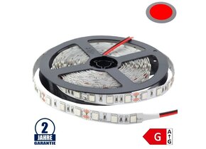60SMD/m 14,4W/m 12V Led Streifen 5050 Rot 5m