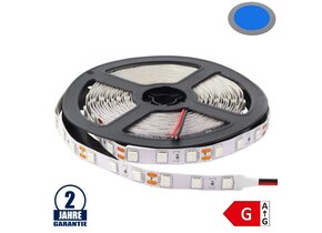 60SMD/m 14,4W/m 12V Led Streifen 5050 Blau 5m