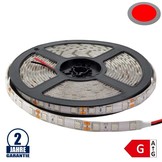 60SMD/m 14,4W/m 12V Led Streifen 5050 Rot Spritzwassergeschützt 5m