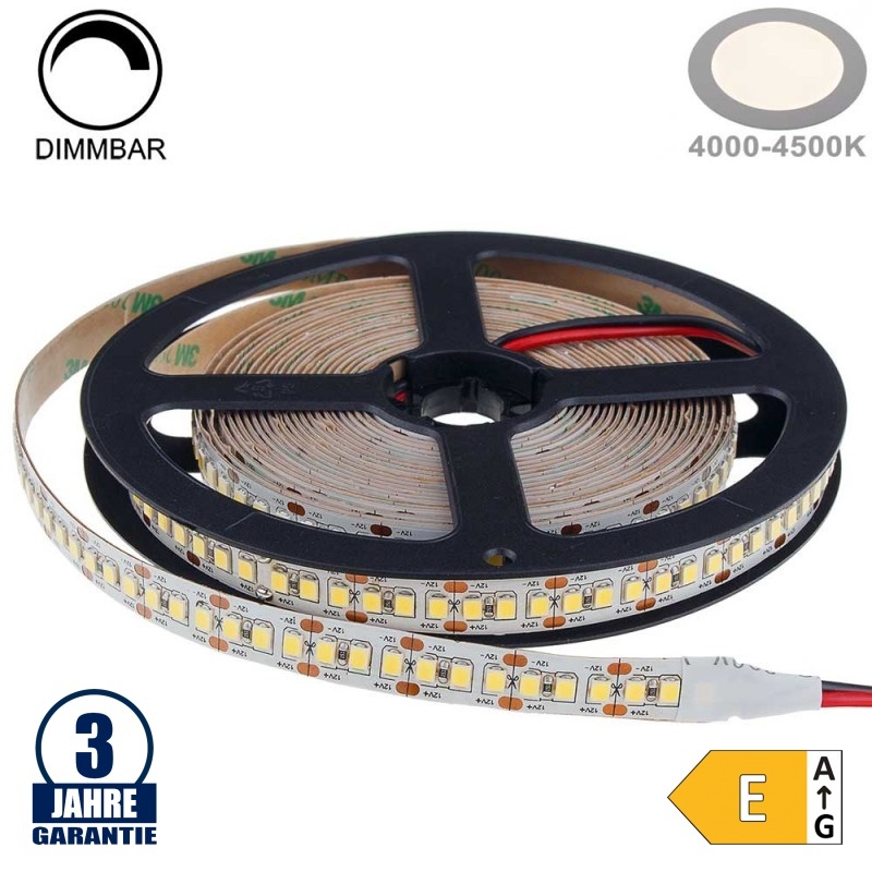 198SMD/m 20W/m 12V Professional LED Streifen 2835 Neutralweiß 5m