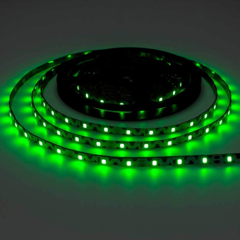 60SMD/m 7,2W/m 12V LED S-Streifen 2835 5m Grün