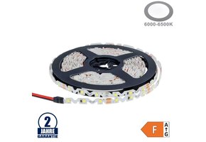 60SMD/m 7,2W/m 12V LED S-Streifen 2835 5m Kaltweiß Spritzwassergeschützt