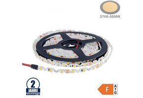 60SMD/m 7,2W/m 12V LED S-Streifen 2835 5m Warmweiß Spritzwassergeschützt
