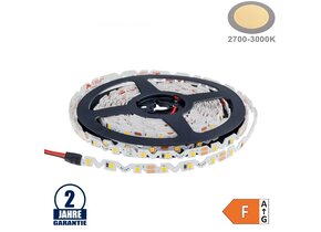 60SMD/m 7,2W/m 12V LED S-Streifen 2835 5m Warmweiß Spritzwassergeschützt