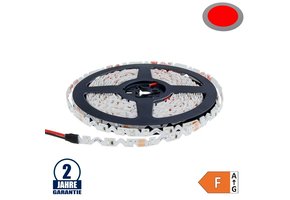 60SMD/m 7,2W/m 12V LED S-Streifen 2835 5m Rot Spritzwassergeschützt