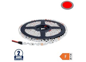60SMD/m 7,2W/m 12V LED S-Streifen 2835 5m Rot Spritzwassergeschützt