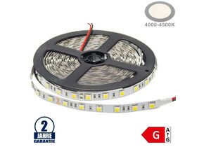 60SMD/m 14,4W/m 24V LED Streifen 5050 Neutralweiß 5m