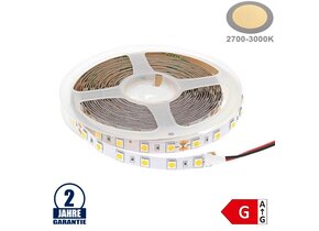 60SMD/m 14,4W/m 24V LED Streifen 5050 Warmweiß 5m