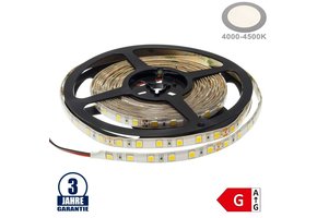 60SMD/m 16W/m 24V Professional Led Streifen 5054 Neutralweiß 5m Spritzwassergeschützt