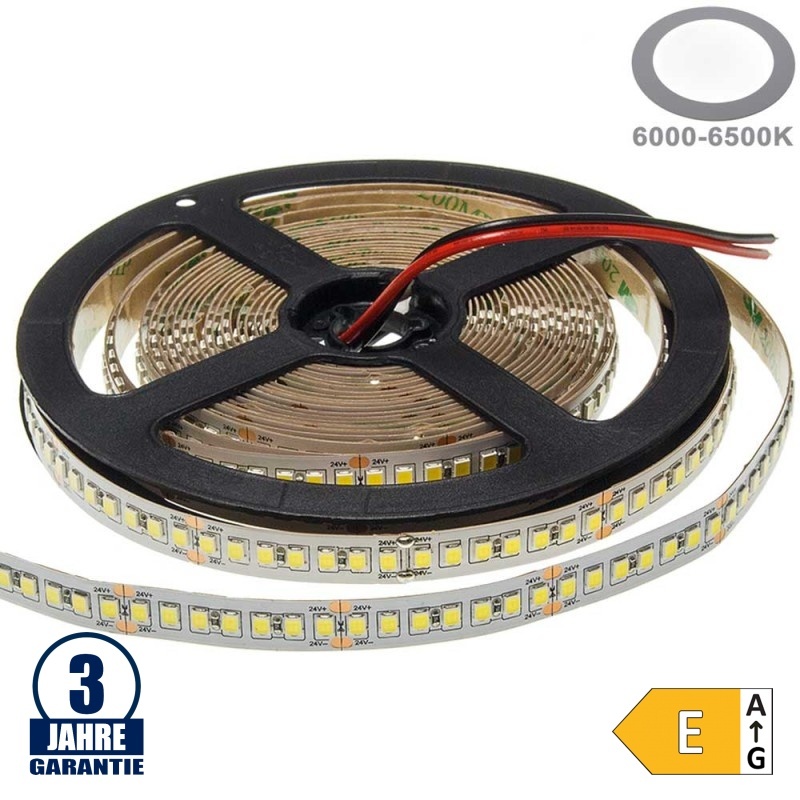 196SMD/m 20W/m 24V Professional LED Streifen 2835 Kaltweiß 5m