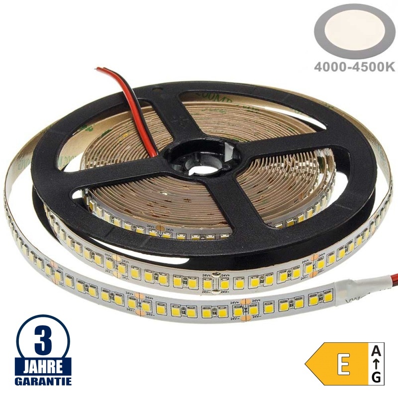 196SMD/m 20W/m 24V Professional LED Streifen 2835 Neutralweiß 5m