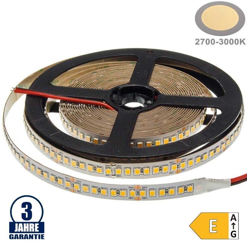 196SMD/m 20W/m 24V Professional LED Streifen 2835 Warmweiß 5m