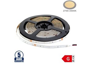 60SMD/m 4,8W/m 24V Professional LED Streifen 1808 Warmweiß Spritzwassergeschützt 5m