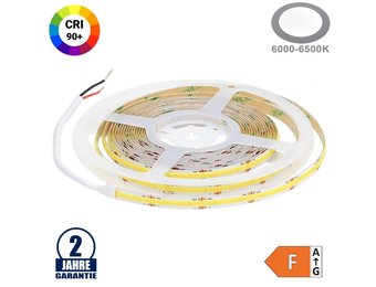 320SMD/m 10W/m 24V COB LED Streifen CRI90+ Kaltweiß 5m