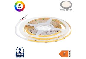 320SMD/m 10W/m 24V COB LED Streifen CRI90+ Neutralweiß 5m