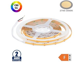 512SMD/m 12W/m 24V COB LED Streifen CRI90+ Warmweiß 5m