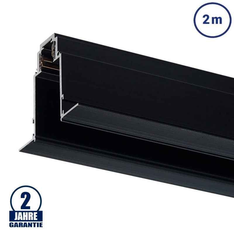 48V Stromschiene R35 Einbau Magnetic Line Schwarz 2m