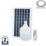 LED Birne solarbetrieben inkl. Panel 3,2V 10Ah 6000K 650 Lumen