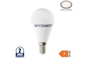 8W LED E14 G45 Birne Kunststoff Neutralweiß