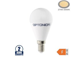 8W LED E14 G45 Birne Kunststoff Warmweiß