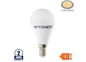 8W LED E14 G45 Birne Kunststoff Warmweiß