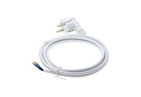 Schuko-Zuleitung weiß 2m