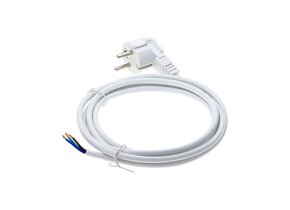 Schuko-Zuleitung weiß 2m