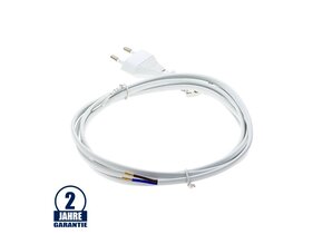 Flachleitung mit EURO-Stecker weiß 2m