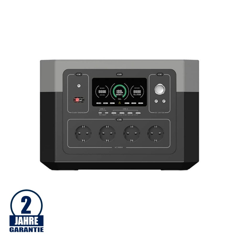 Powerstation tragbar 2000W 2096WH